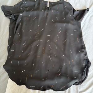 Apt. 9 Black Blouse with Multicolor Accents